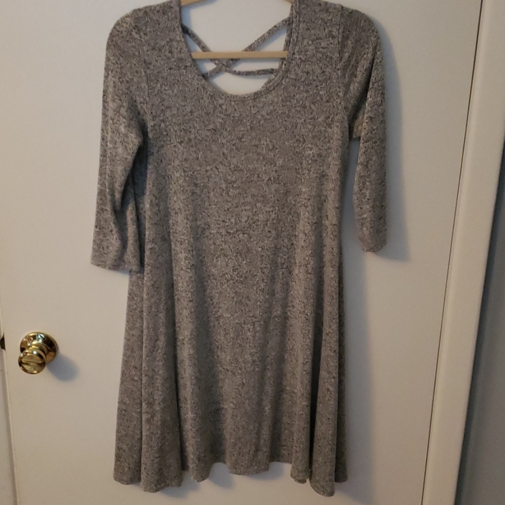 Crisscross back Flare dress